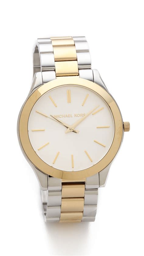 michael kors mk3131 silver|Michael Kors slim runway gold.